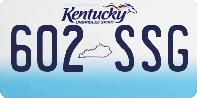 KY license plate 602SSG