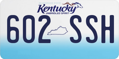 KY license plate 602SSH