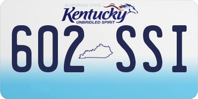 KY license plate 602SSI