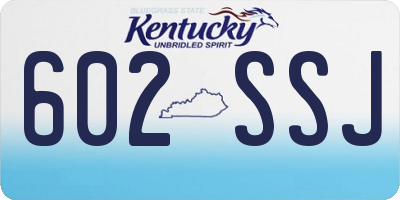 KY license plate 602SSJ