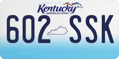 KY license plate 602SSK