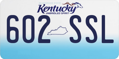 KY license plate 602SSL