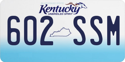 KY license plate 602SSM