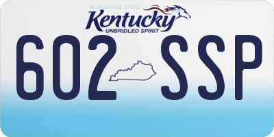 KY license plate 602SSP