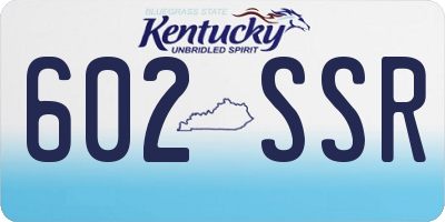 KY license plate 602SSR