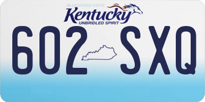 KY license plate 602SXQ