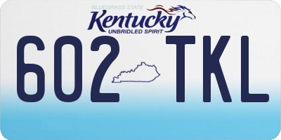 KY license plate 602TKL