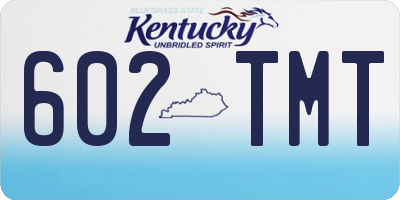 KY license plate 602TMT