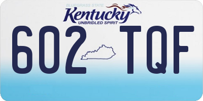 KY license plate 602TQF