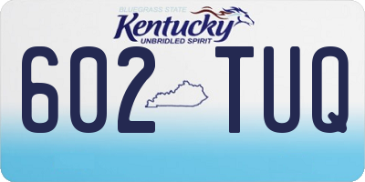 KY license plate 602TUQ