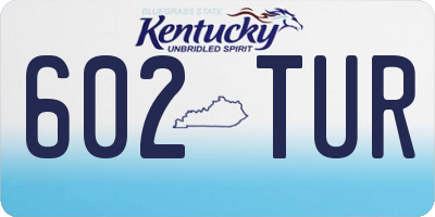 KY license plate 602TUR