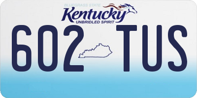 KY license plate 602TUS