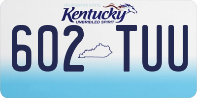 KY license plate 602TUU