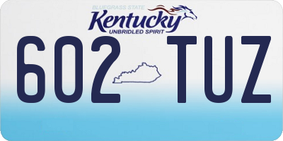 KY license plate 602TUZ