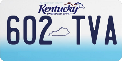 KY license plate 602TVA