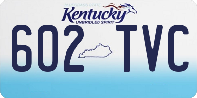 KY license plate 602TVC