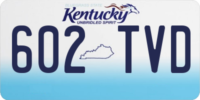 KY license plate 602TVD