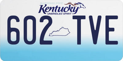 KY license plate 602TVE