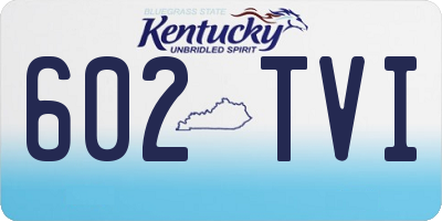 KY license plate 602TVI