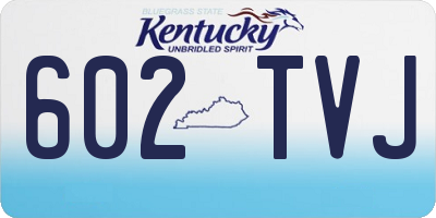 KY license plate 602TVJ