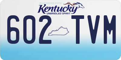 KY license plate 602TVM