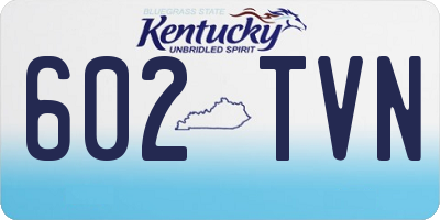 KY license plate 602TVN