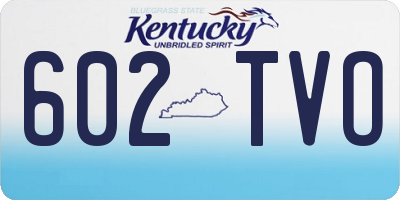 KY license plate 602TVO