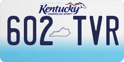 KY license plate 602TVR