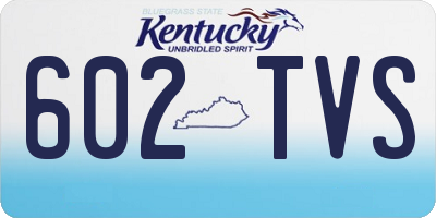 KY license plate 602TVS
