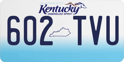 KY license plate 602TVU