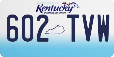KY license plate 602TVW