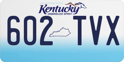KY license plate 602TVX