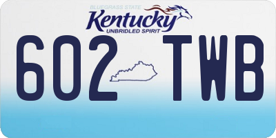 KY license plate 602TWB