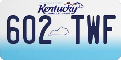 KY license plate 602TWF
