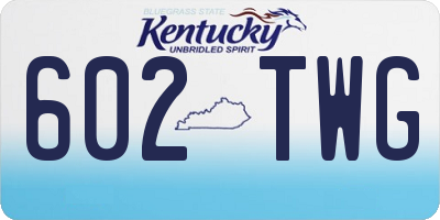 KY license plate 602TWG