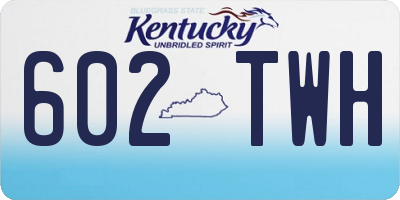 KY license plate 602TWH