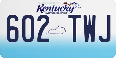 KY license plate 602TWJ