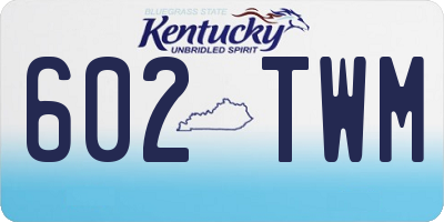 KY license plate 602TWM