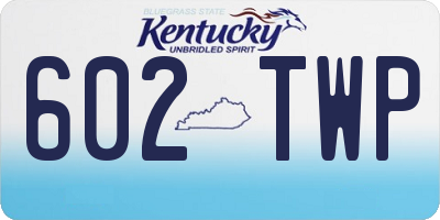 KY license plate 602TWP