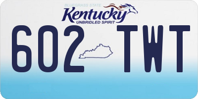 KY license plate 602TWT