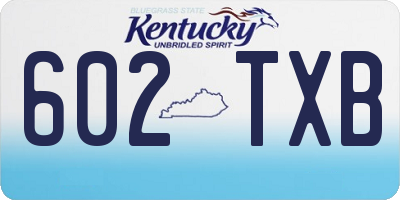 KY license plate 602TXB