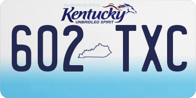 KY license plate 602TXC