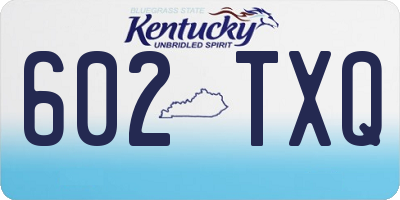 KY license plate 602TXQ