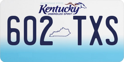 KY license plate 602TXS
