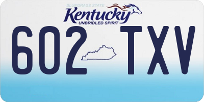KY license plate 602TXV