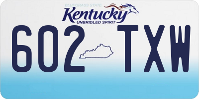KY license plate 602TXW