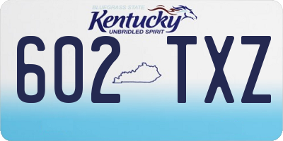 KY license plate 602TXZ