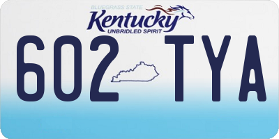 KY license plate 602TYA