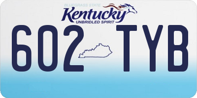 KY license plate 602TYB