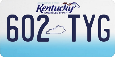 KY license plate 602TYG